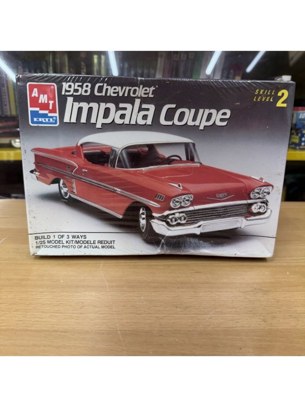 AMT 1:25 Scale 1958 Chevrolet Impala Coupe Plastic Model Car Kit Sealed #6548
